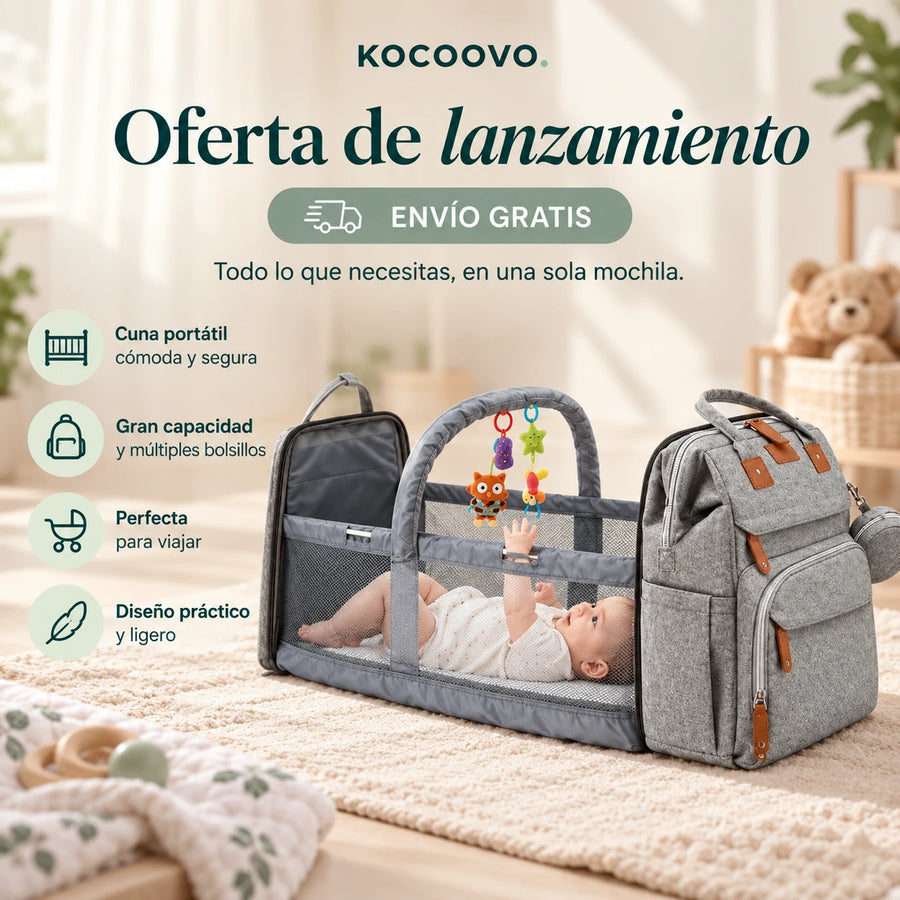 Mochila maternal con cuna plegable