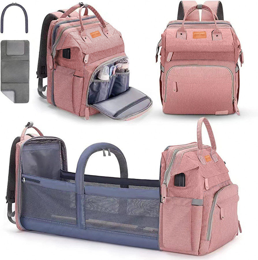 Mochila maternal con cuna plegable · foto 2