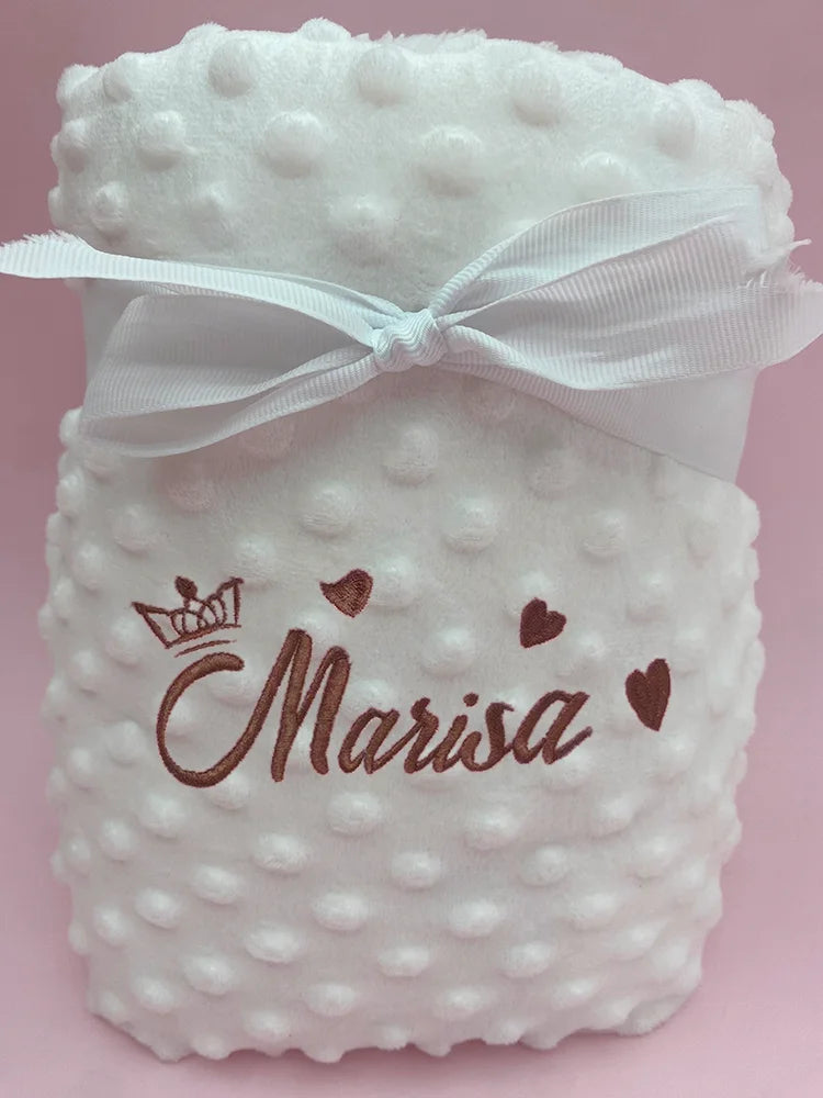 Manta de bebé personalizable con nombre