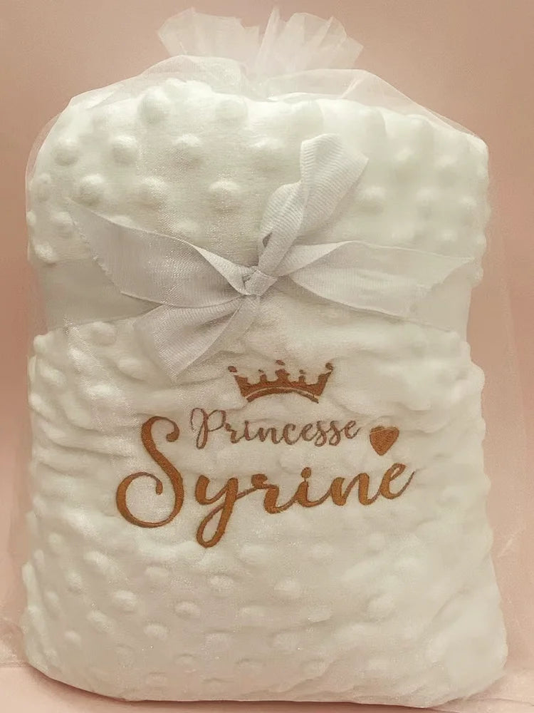 Manta de bebé personalizable con nombre
