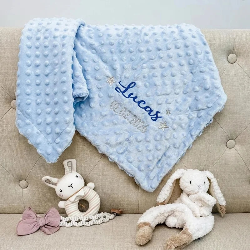 Manta de bebé personalizable con nombre