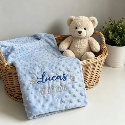 Manta de bebé personalizable con nombre
