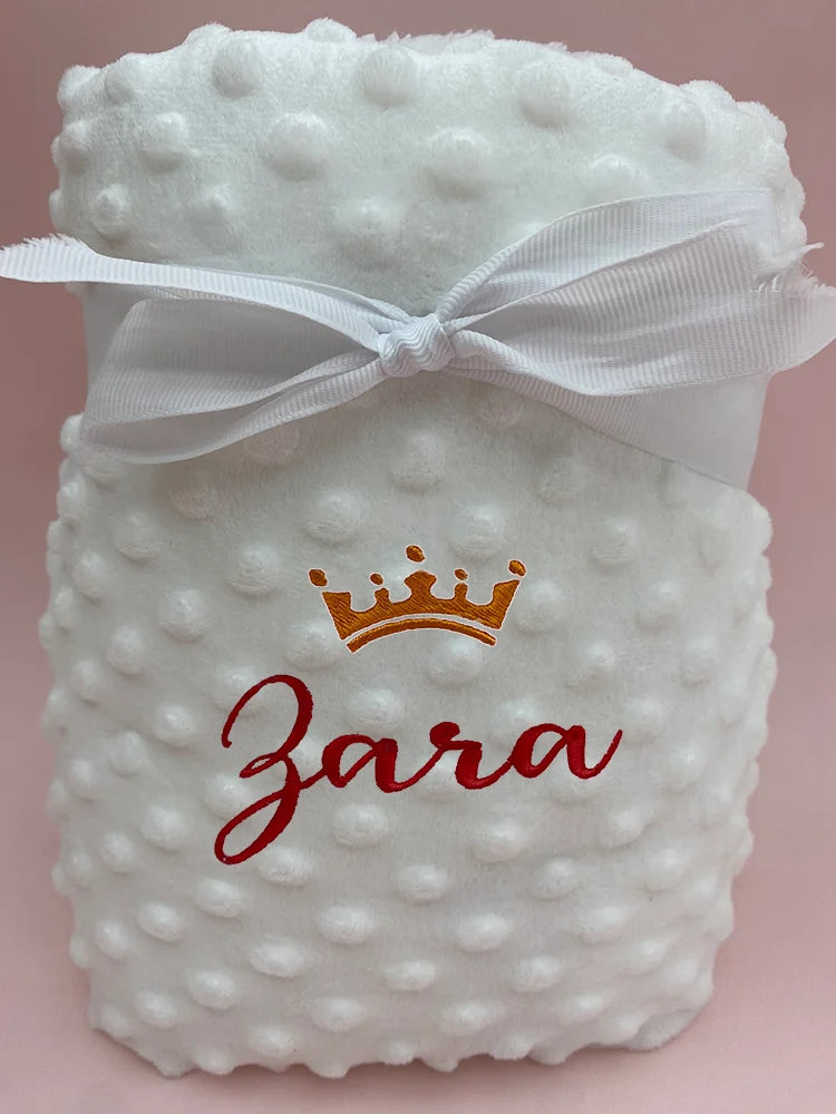 Manta de bebé personalizable con nombre
