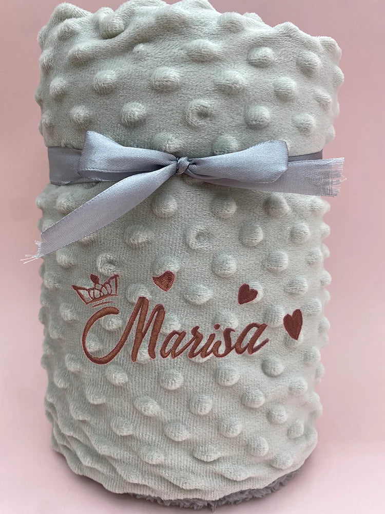 Manta de bebé personalizable con nombre