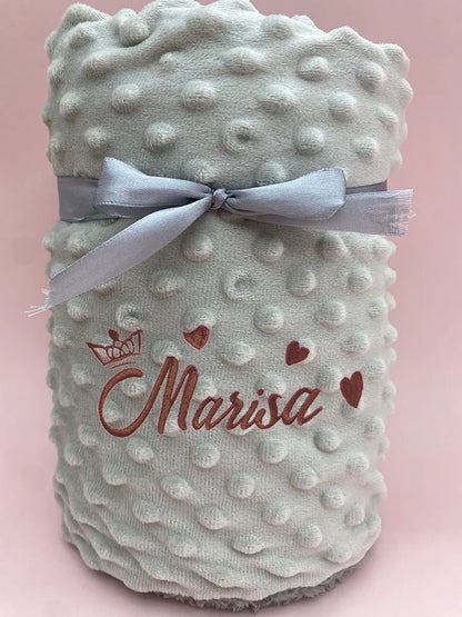 Manta de bebé personalizable con nombre