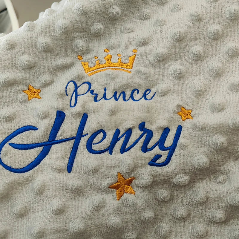 Manta de bebé personalizable con nombre